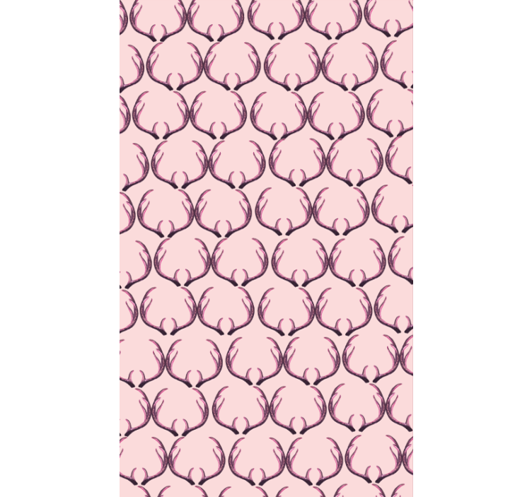 Animal wallpaper pink stag antlers - TenStickers