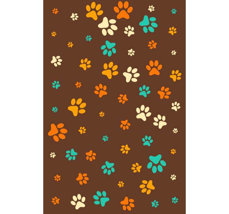 Animal wallpaper dog paw print design - TenStickers