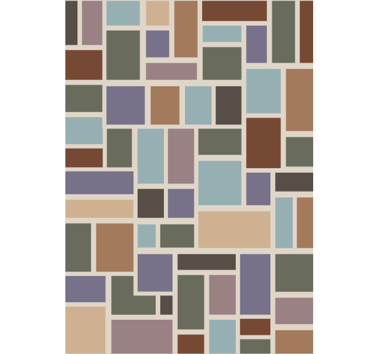 Office wallpaper in vibrant modern tile design - TenStickers