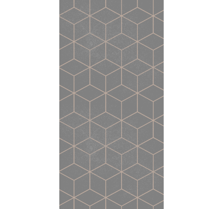 Office wallpaper geometric grey hexagon design - TenStickers