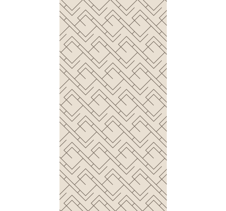 Hallway wallpaper geometric maze pattern - TenStickers