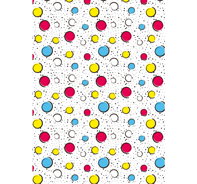Hallway wallpaper in multicolor dots - TenStickers