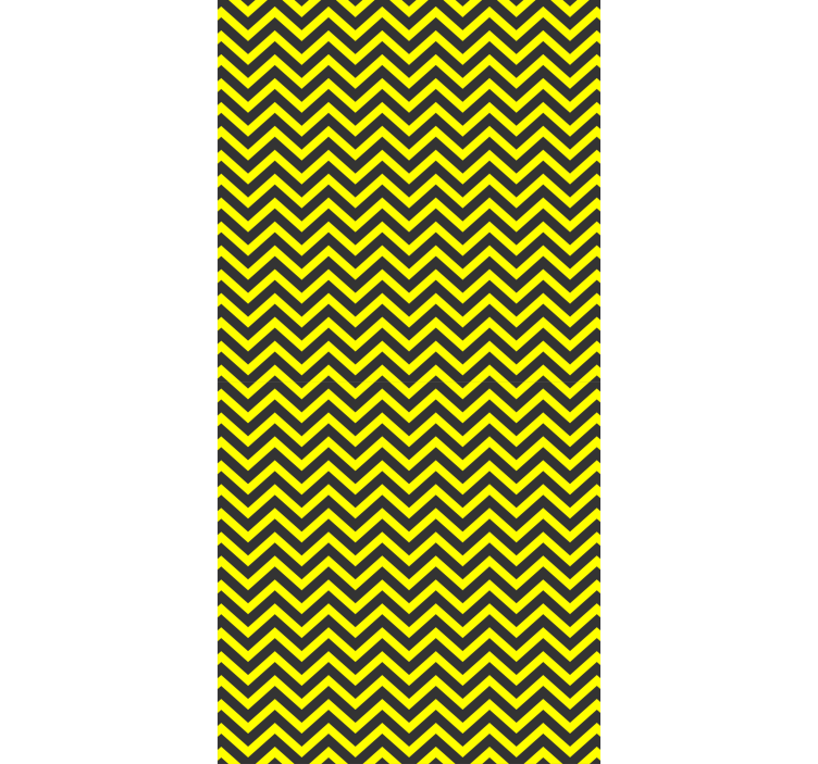 Hallway wallpaper black and yellow zigzag pattern - TenStickers