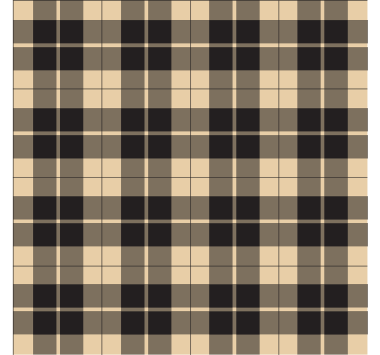 Hallway wallpaper beige patterned squares with black lines - TenStickers