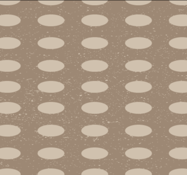 Hallway wallpaper geometric brown circle pattern - TenStickers