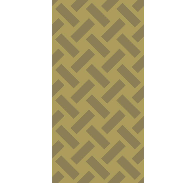 Hallway wallpaper geometric yellow squared pattern - TenStickers