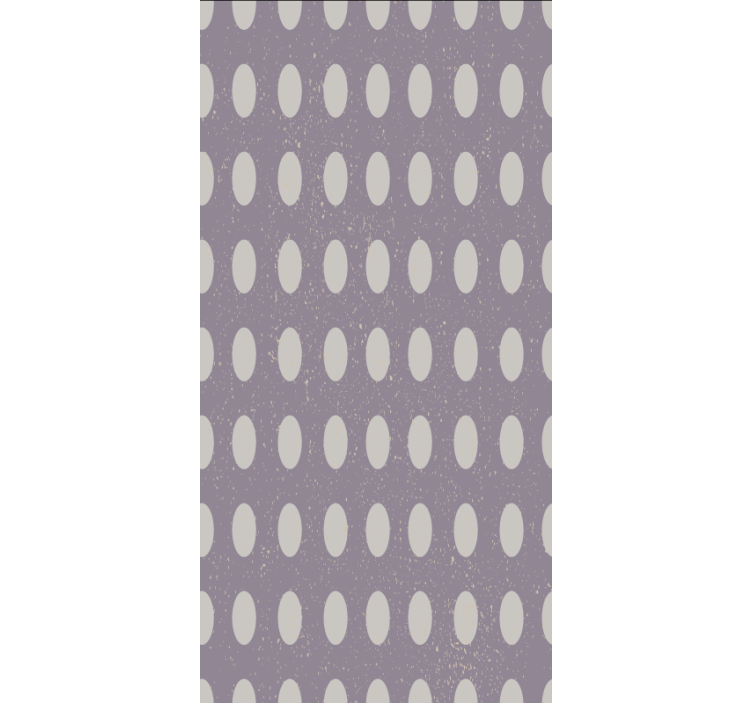 Dining room wallpaper in geometric gray and purple circles - TenStickers