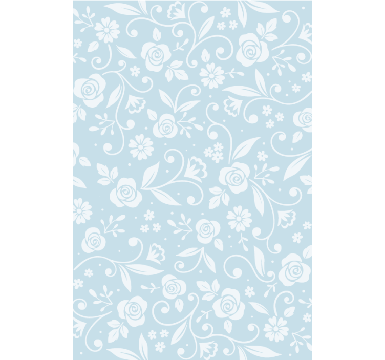 Nature wallpaper blue flower design - TenStickers