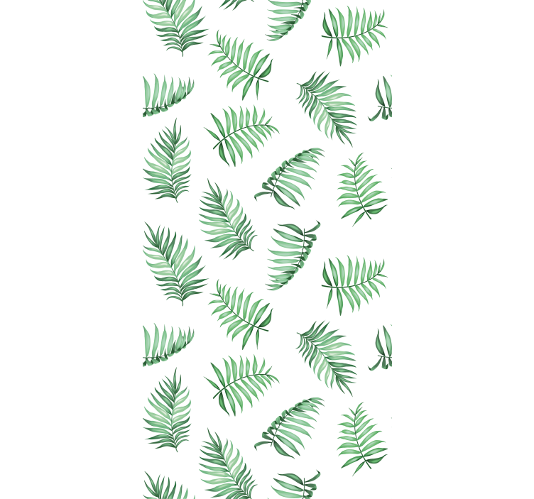 Nature wallpaper green palm leaves - TenStickers