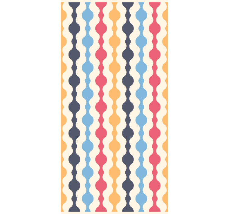 Vintage wallpaper colorful retro stripes - TenStickers