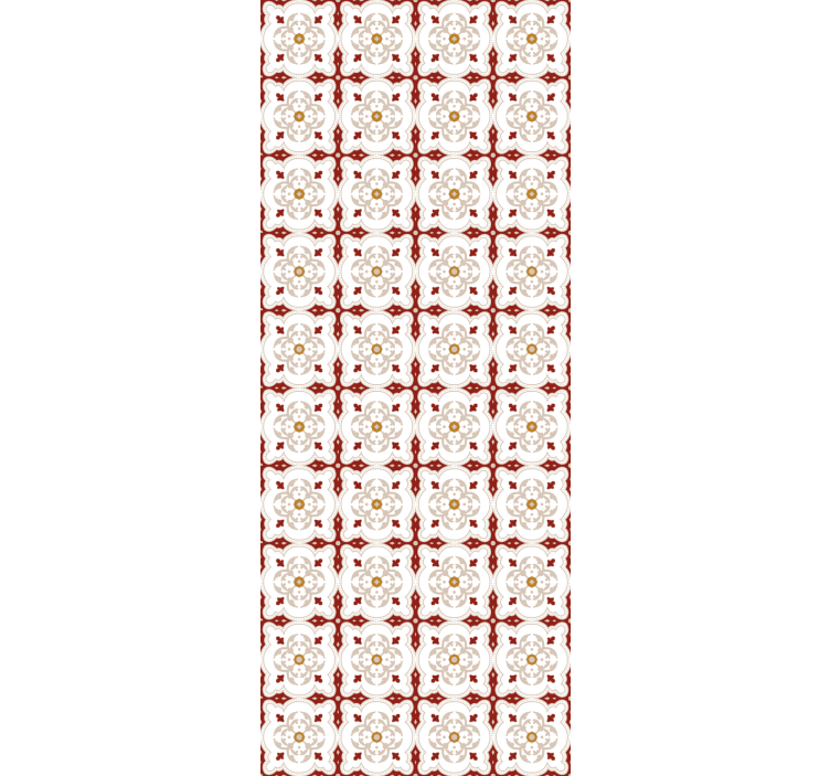 Red shaped tiles tile wallpaper - TenStickers