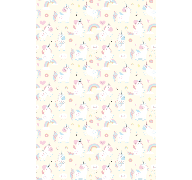 Kids wallpaper unicorns in wonderland - TenStickers
