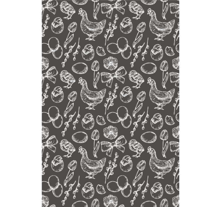 Kids wallpaper charming chicken designs - TenStickers