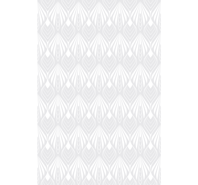 Skandinavian wallpaper white and grey leaves pattern - TenStickers
