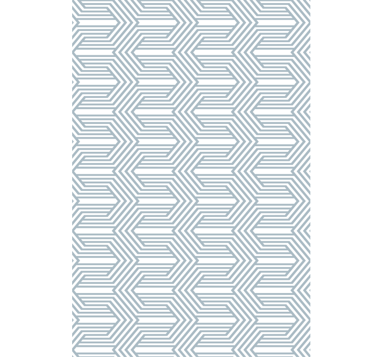 Skandinavian wallpaper blue background with white lines - TenStickers