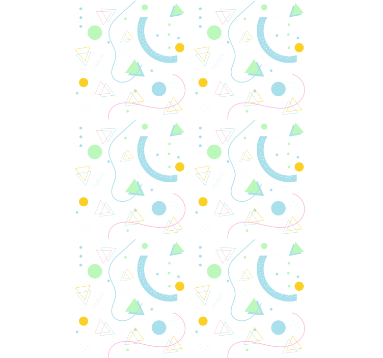 Scandinavian wallpaper green and blue triangles pattern - TenStickers