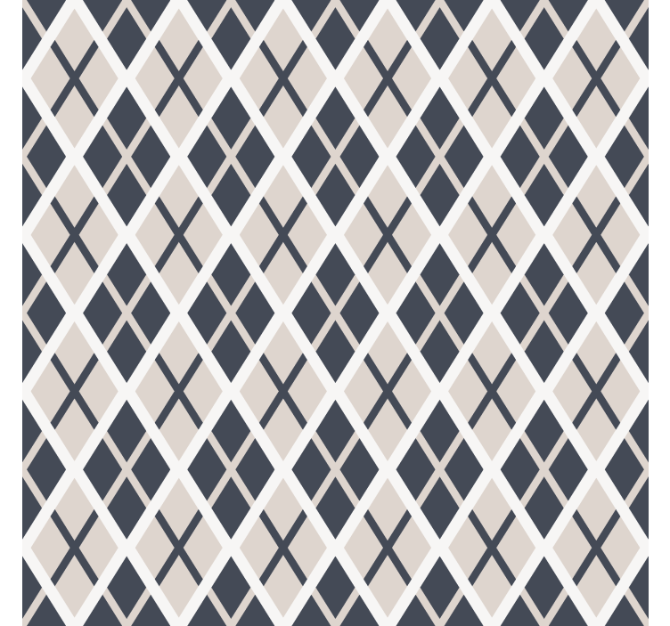 Scandinavian wallpaper rhombus pattern - TenStickers