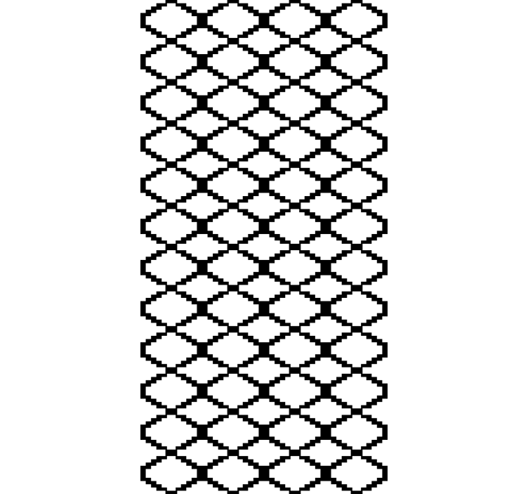 Scandinavian wallpaper black geometric diamonds - TenStickers
