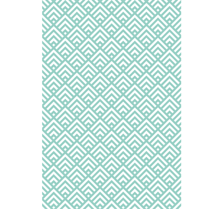 Skandinavian wallpaper irregular aquamarine lines pattern - TenStickers