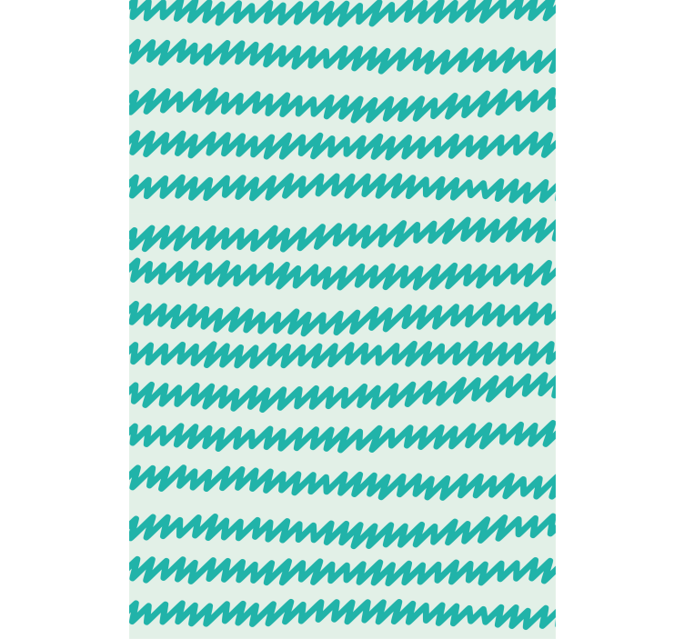 Skandinavian wallpaper in aquamarine and white zigzag - TenStickers