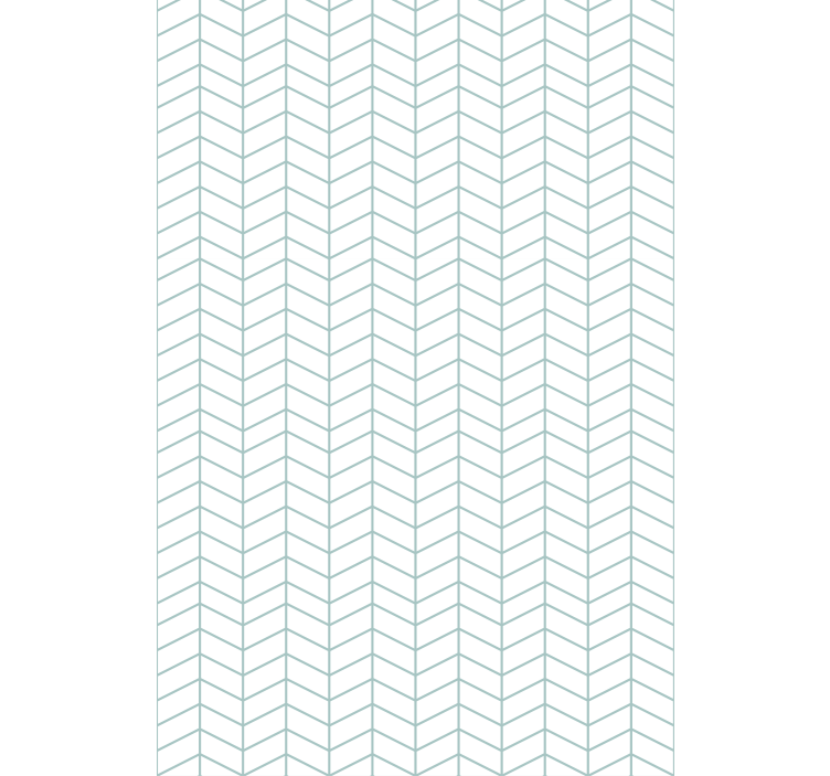 Skandinavian wallpaper blue zigzag lines on white - TenStickers