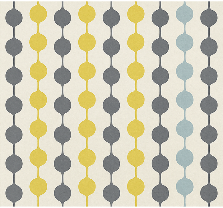 Skandinavian wallpaper with vibrant hanging circles - TenStickers