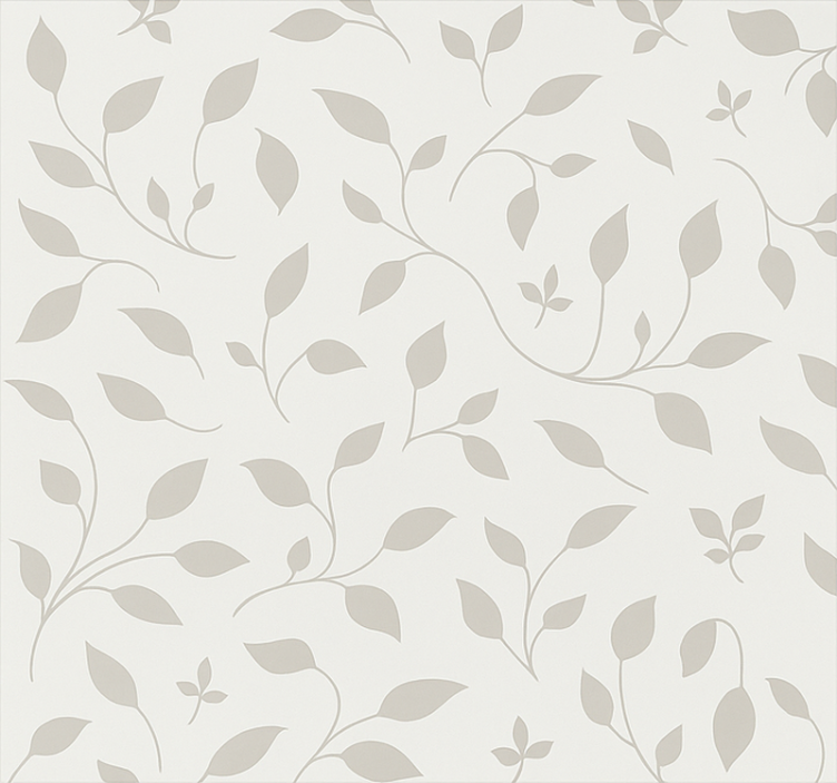 Skandinavian wallpaper calming leaf floral design - TenStickers