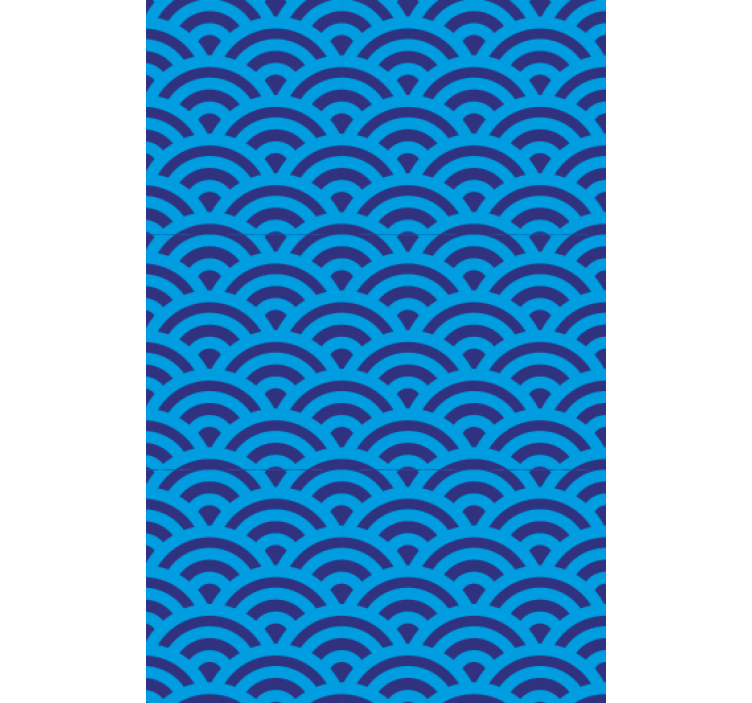 Living room wallpaper curved wave design - TenStickers