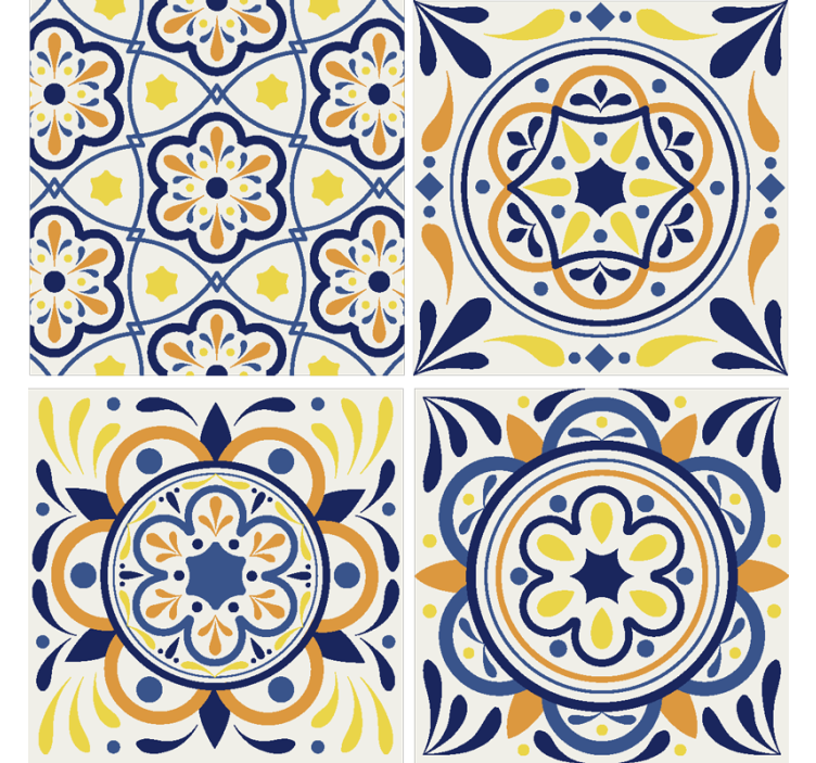 Tile wallpaper portuguese style - TenStickers