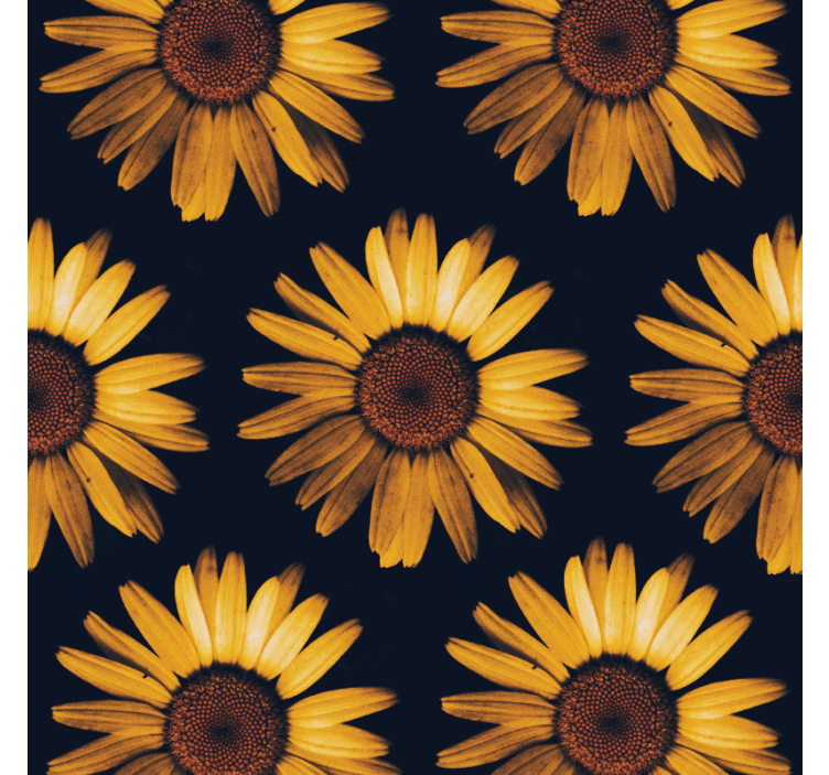 Flower wallpaper yellow sunflower design - TenStickers