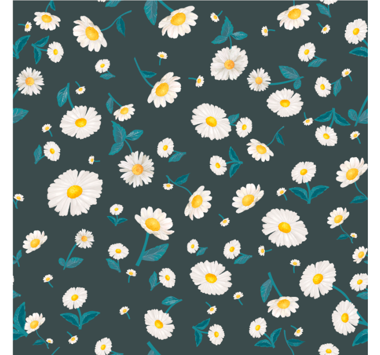 Flower wallpaper daisy flower pattern - TenStickers