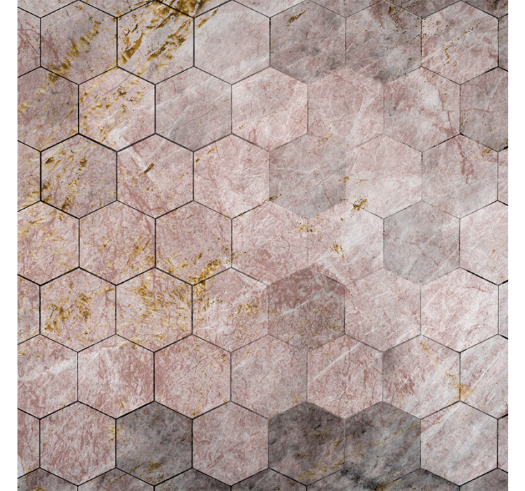 Vintage wallpaper hexagonal ombre pattern - TenStickers