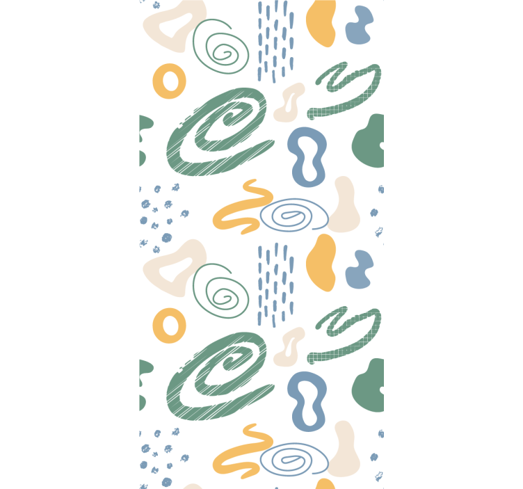 Modern wallpaper with abstract painted shapes - TenStickers