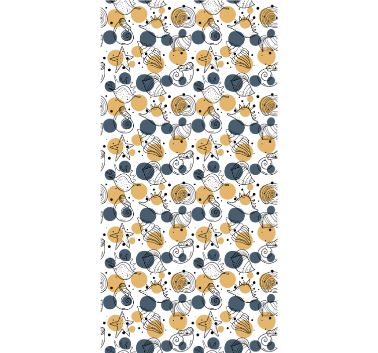 Modern wallpaper shell pattern - TenStickers