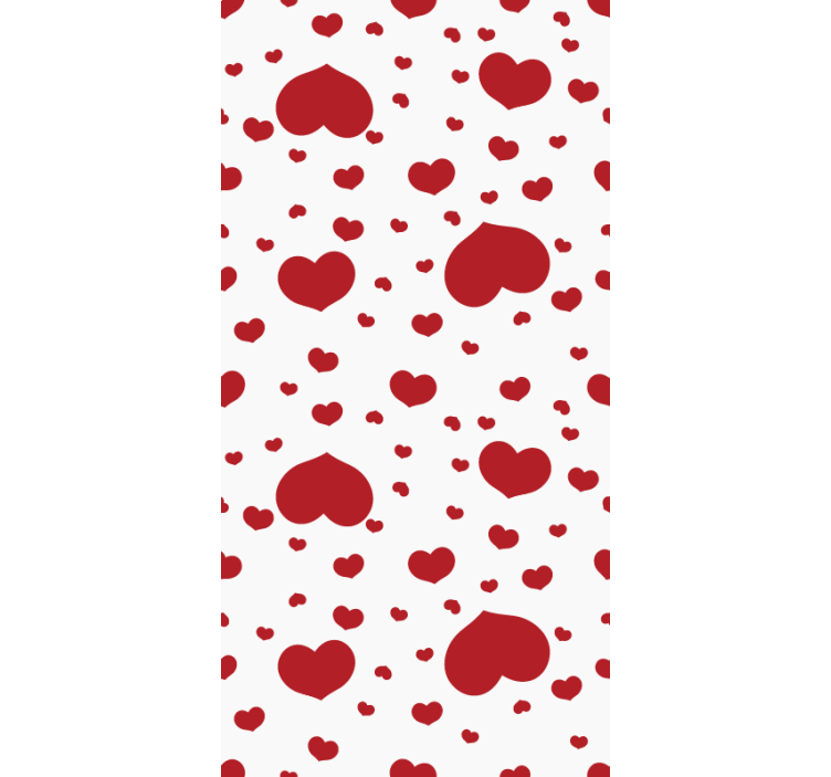 Modern wallpaper with little and big hearts - TenStickers