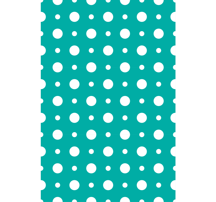 Modern wallpaper in blue polka dot design - TenStickers