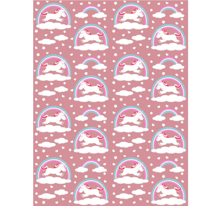 Kids wallpaper magical unicorn theme - TenStickers