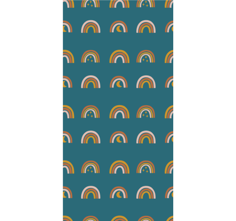 Kids wallpaper rainbows and stars - TenStickers