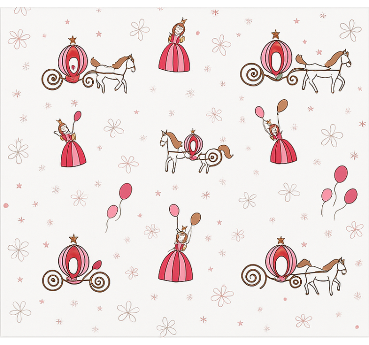 Kids wallpaper fairy tale princess - TenStickers