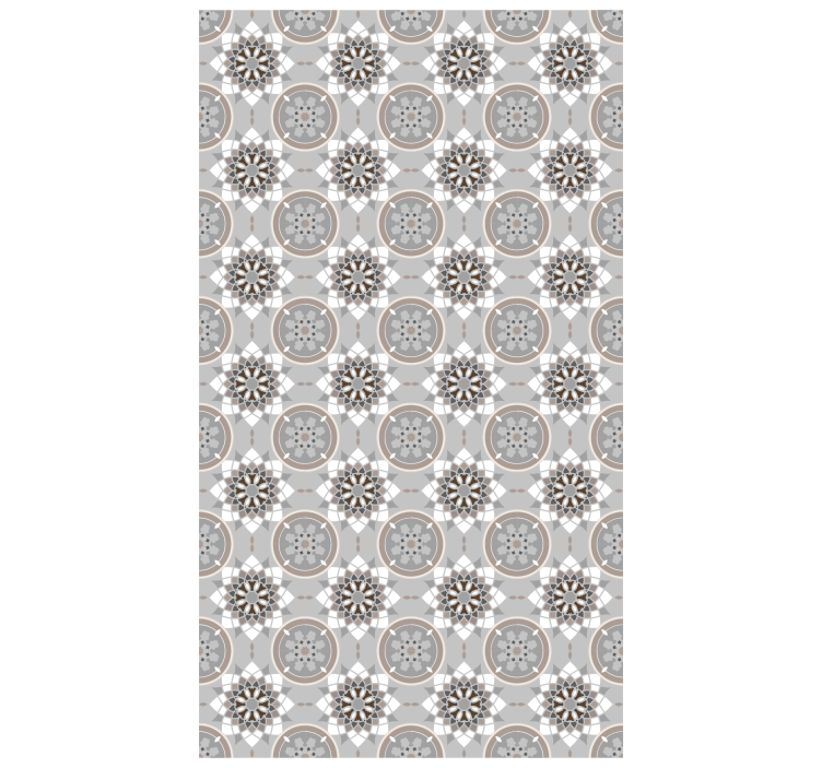 Kitchen wallpaper with floral tile design - TenStickers