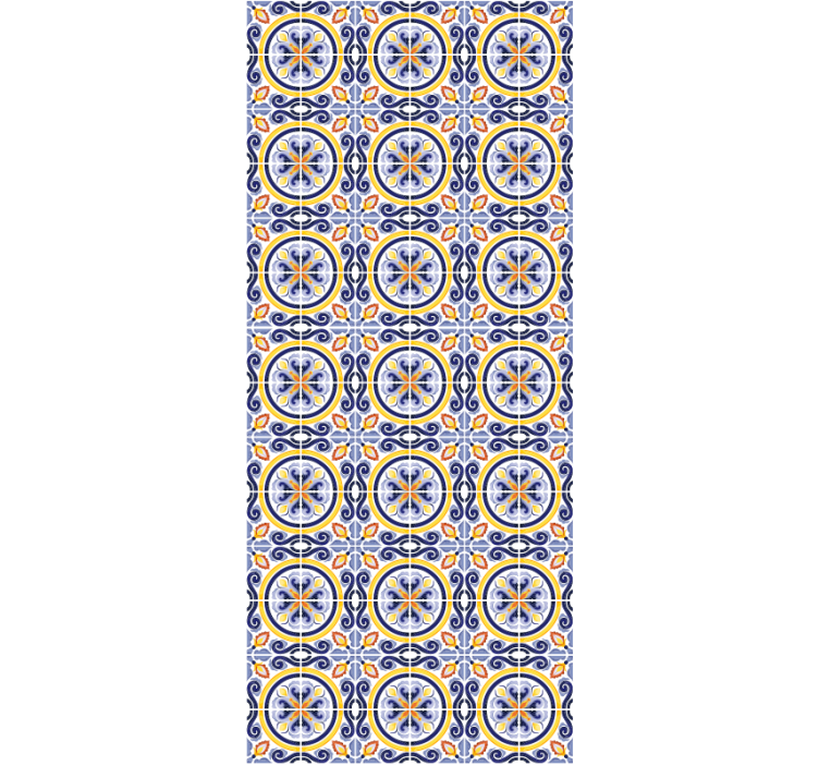 Kitchen wallpaper summer tiles design - TenStickers