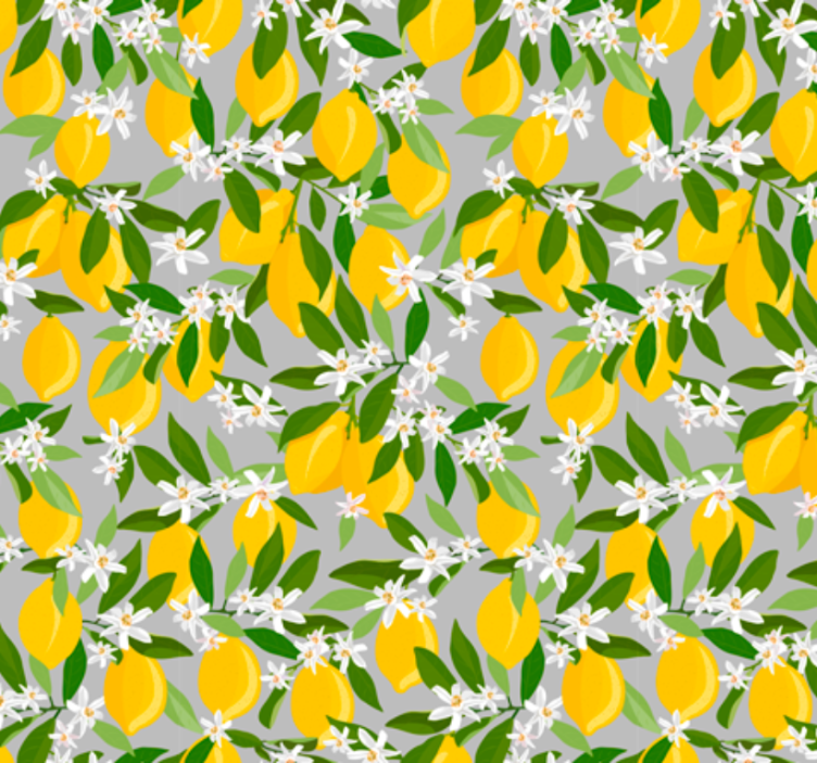Lemon tree kitchen wallpaper - TenStickers