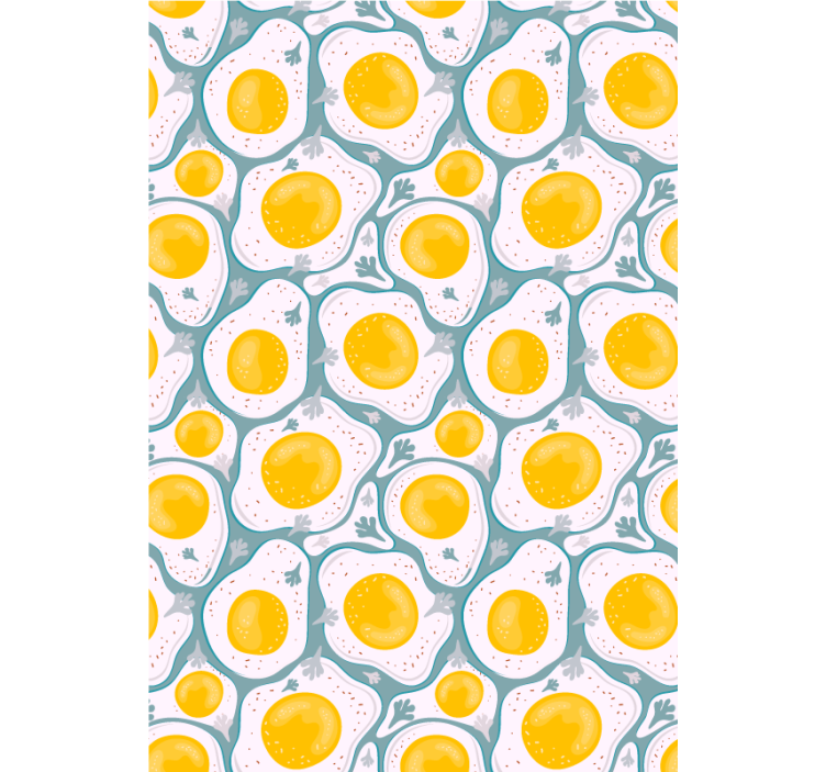 Sunny egg pattern kitchen wallpaper - TenStickers