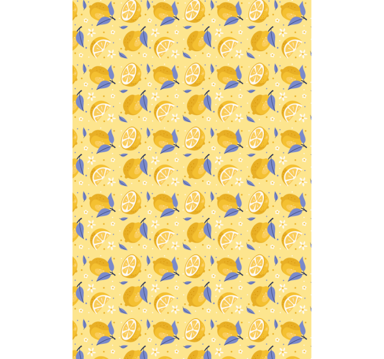 Lemon pattern delight kitchen wallpaper - TenStickers
