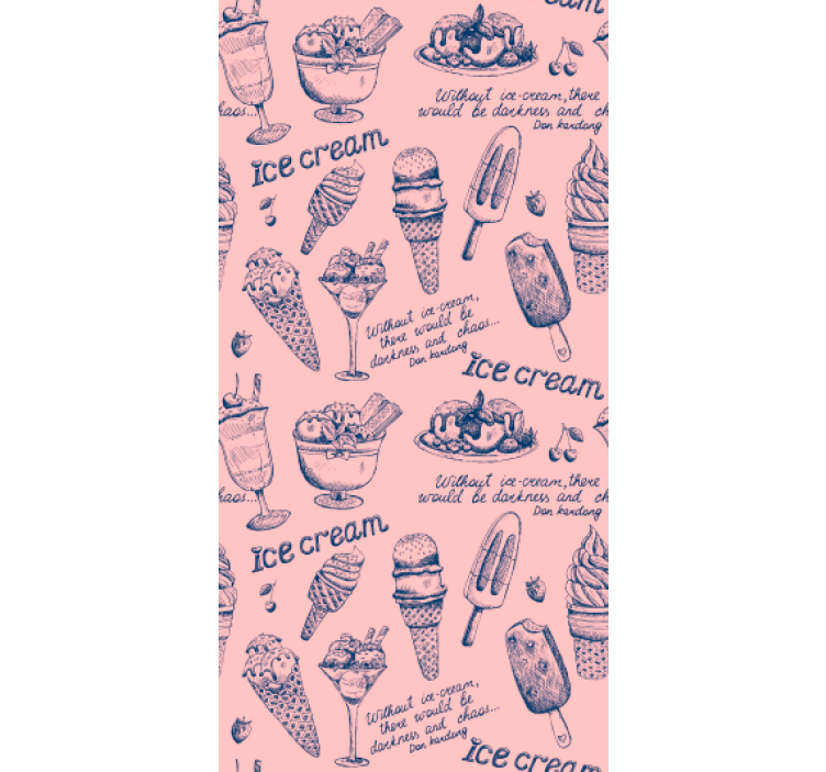 Kitchen wallpaper ice cream delights - TenStickers