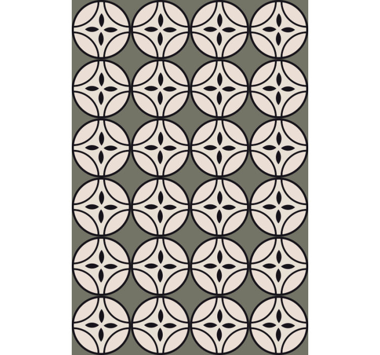 Kitchen wallpaper circular harmony design - TenStickers