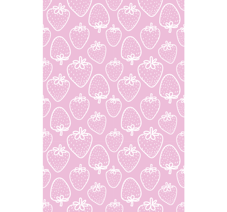 Kitchen wallpaper strawberry design - TenStickers