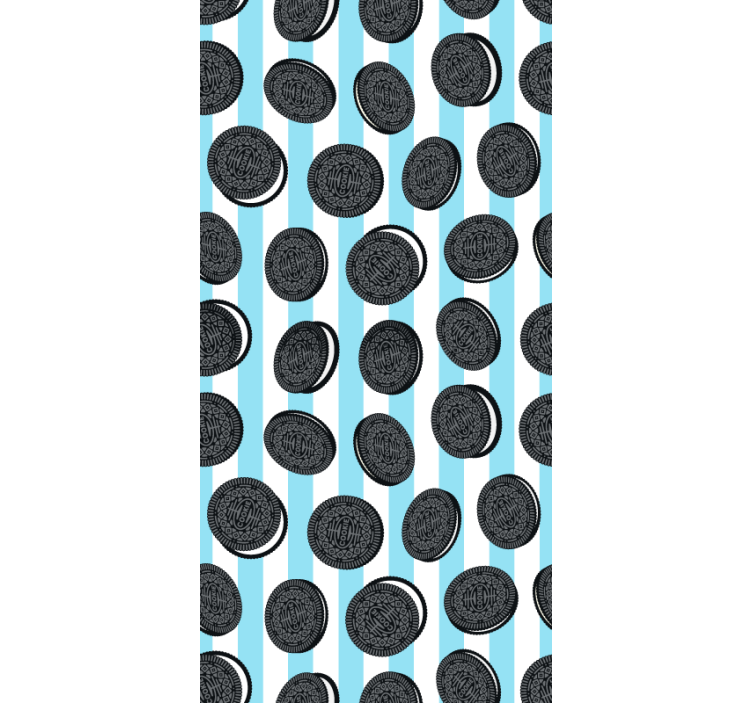 Kitchen wallpaper oreo striped design - TenStickers