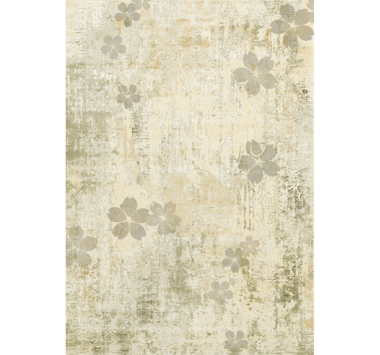 Living room wallpaper subtle floral elegance - TenStickers