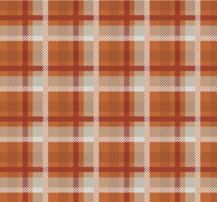 Living room wallpaper in plaid pattern warmth - TenStickers